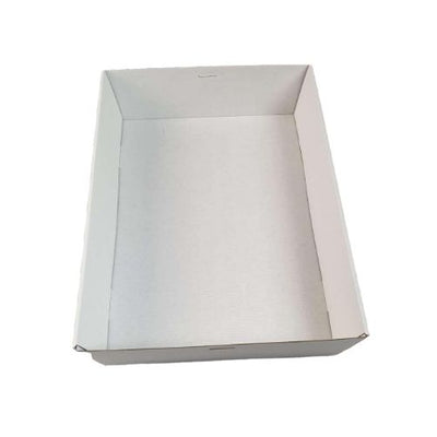 10 x White Disposable Catering Grazing Boxes Trays With Clear PET Lids