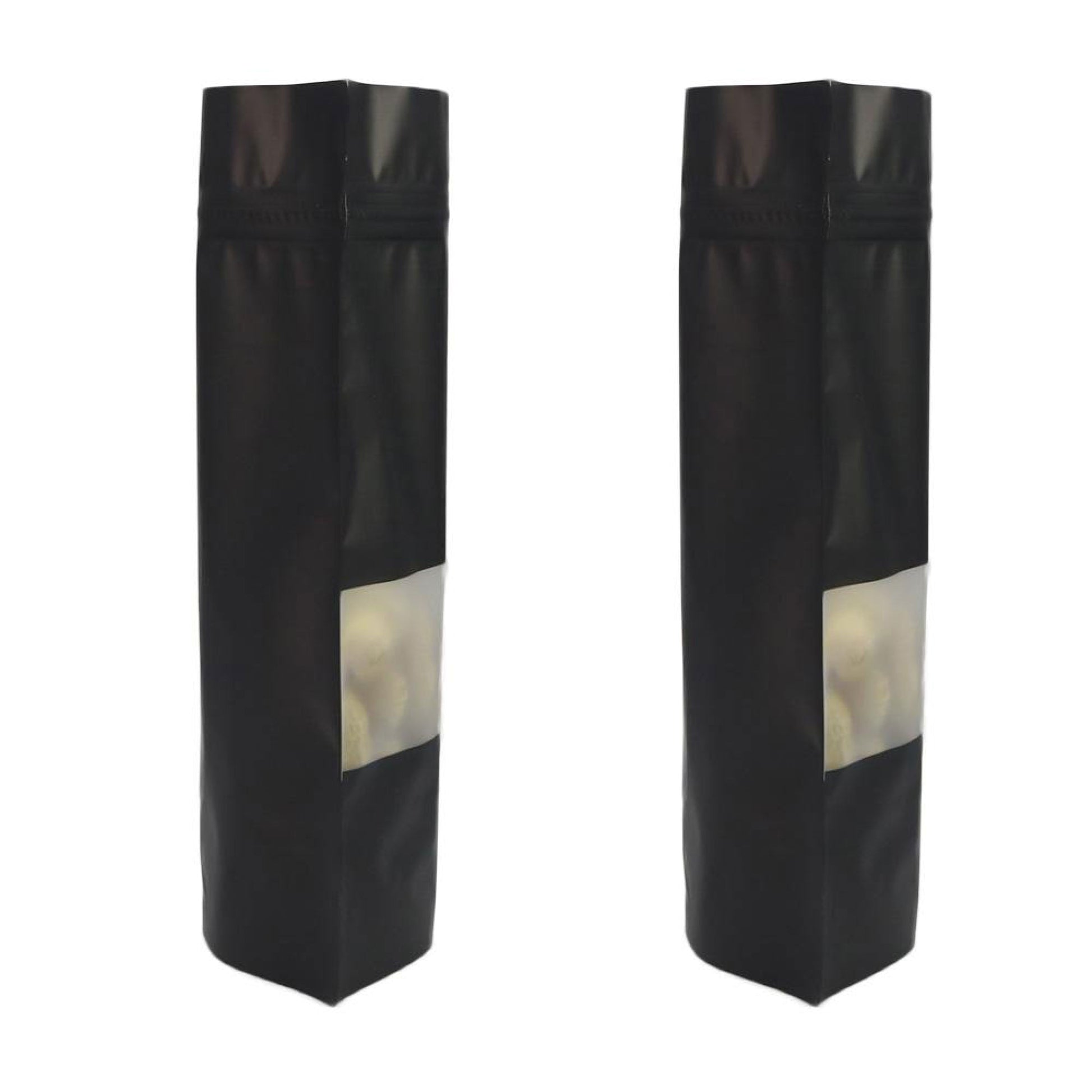 Resealable Stand Up Bags 21x17cm - Black Food Packaging Zip Pouch