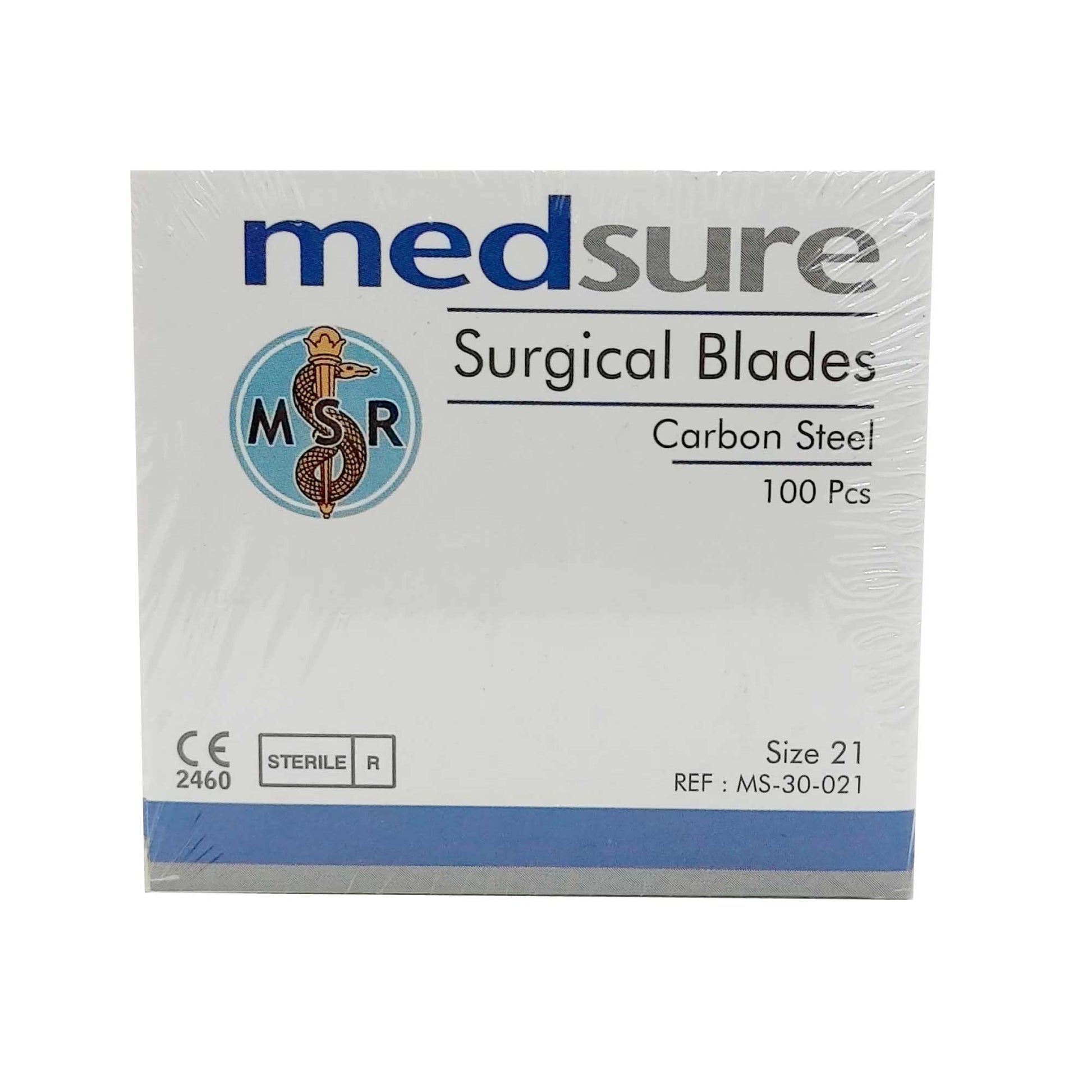 100 Surgical Scalpel Blades Size 21 Sterile Carbon Steel Disposable Sealed