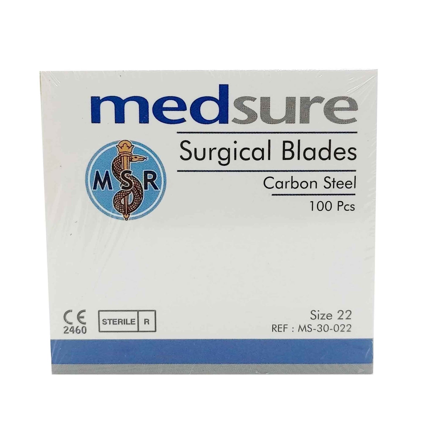 100 Surgical Scalpel Blades Size 22 Sterile Carbon Steel Disposable Sealed