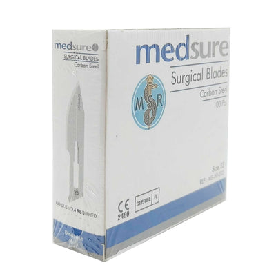 100 Surgical Scalpel Blades Size 23 Sterile Carbon Steel Disposable Sealed