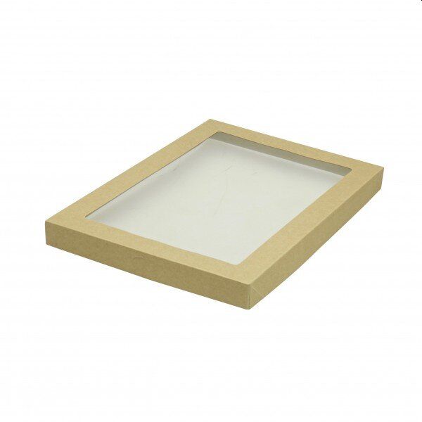 100 X Brown Kraft Disposable Catering Grazing Boxes Trays With Lids
