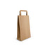 100 X Brown Kraft Flat Handle Paper Bags Size 265mm Length