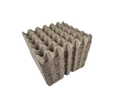 100 X Brown Pocket Egg Trays Cardboard Fillers For 30 Eggs