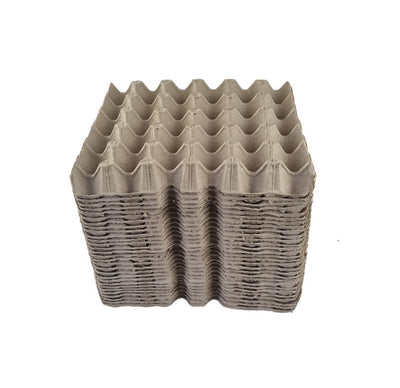 100 X Brown Pocket Egg Trays Cardboard Fillers For 30 Eggs