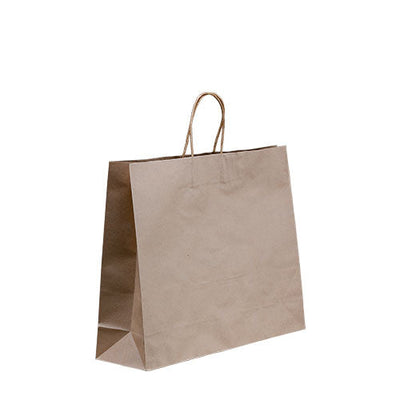 100 X Brown Twisted Handle Kraft Paper Bags Size Boutique