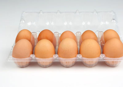 100 X Clear Duck Egg Cartons For 10 Large Eggs
