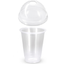 100 X Drinking Cups Clear Pp With Clear Dome Lid 15Oz / 425Ml