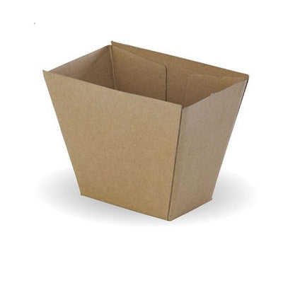100 X Kraft Brown Disposable Chip Boxes Bulk Takeaway Party Chips Cups Box