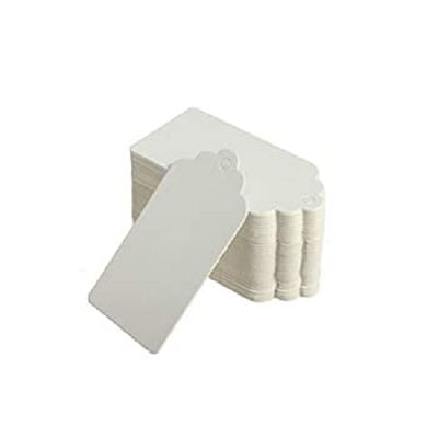 100 X Kraft Tags White Diy Paper Gift Tag Without Twine