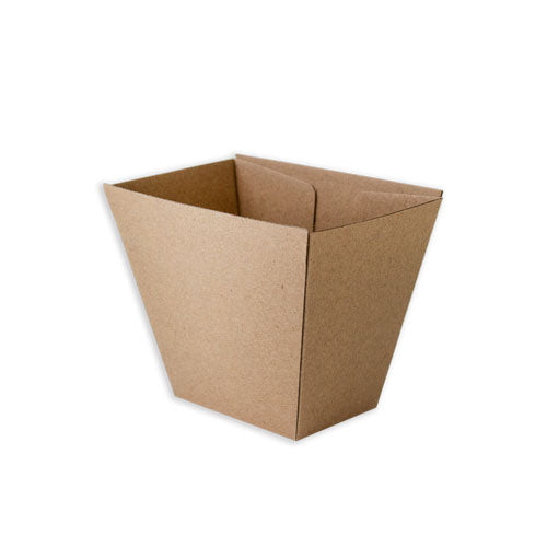 100 X Paper Board Chip Box Kraft Brown