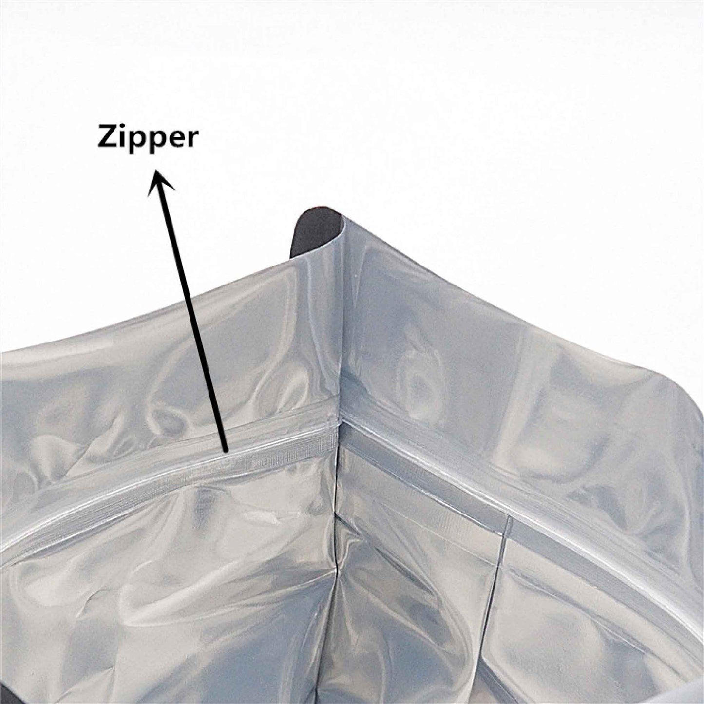 1000 Resealable Mylar Stand Up Bags 20x12cm - Black Food Packaging Zip Pouch