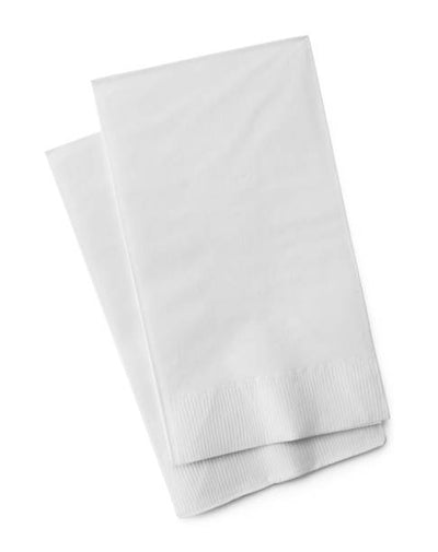 1000 X Alfresco Folded Dinner Napkins White 1 Ply