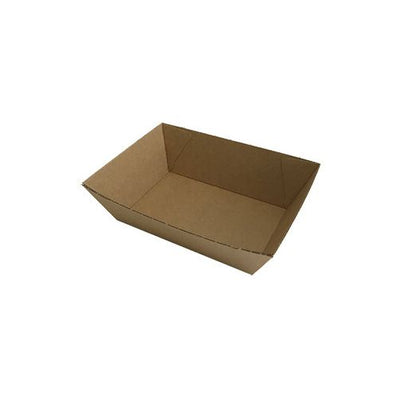 1000 X Kraft Brown Disposable Food Trays Boxes Bulk Takeaway Party Tray