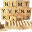 100Pcs Wooden Alphabet Letters Scrabble Tiles Set / Diy Letter Crafts For Children Kids Student