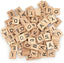 100Pcs Wooden Alphabet Letters Scrabble Tiles Set / Diy Letter Crafts For Children Kids Student