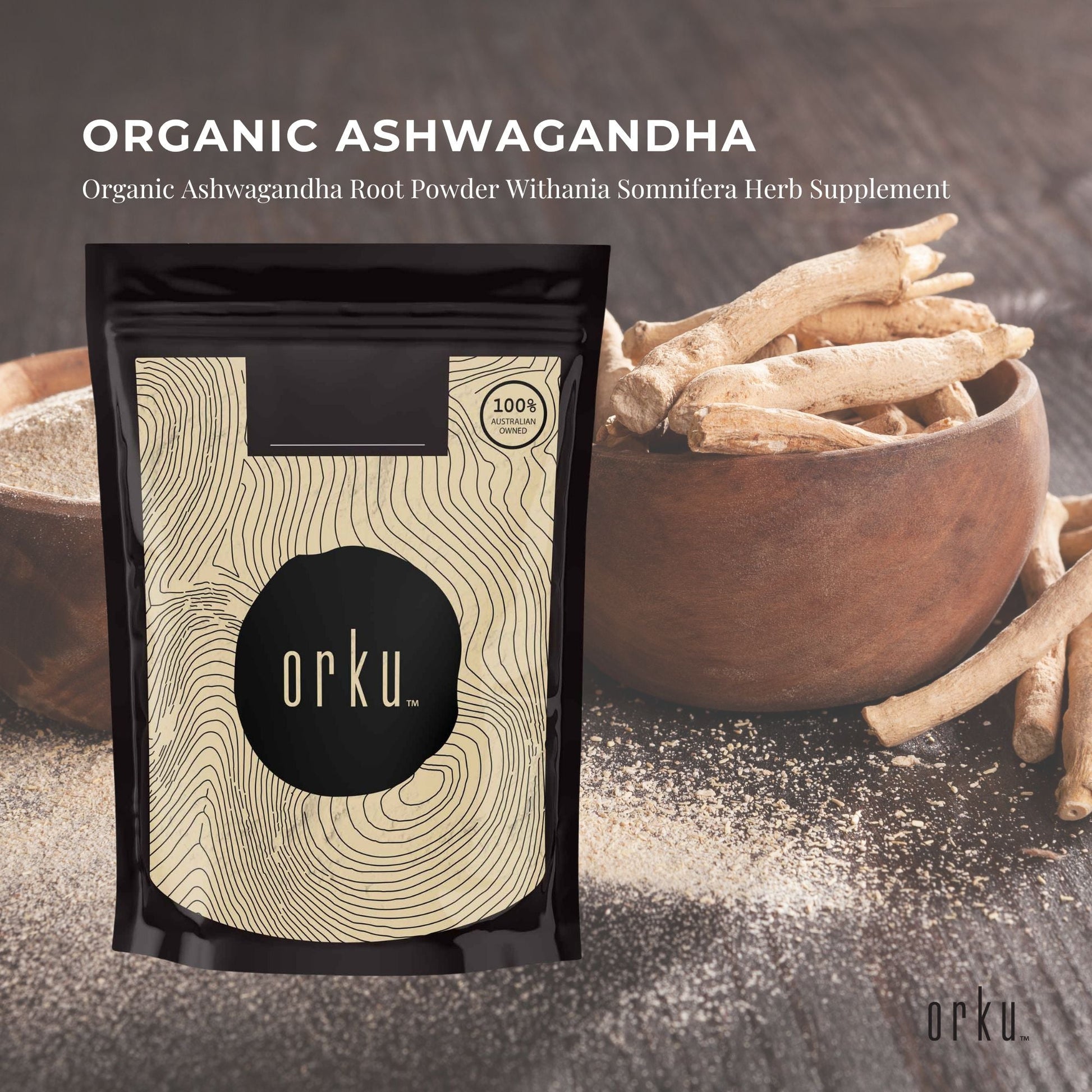 100g Organic Ashwagandha Root Powder Withania Somnifera Herb Supplement