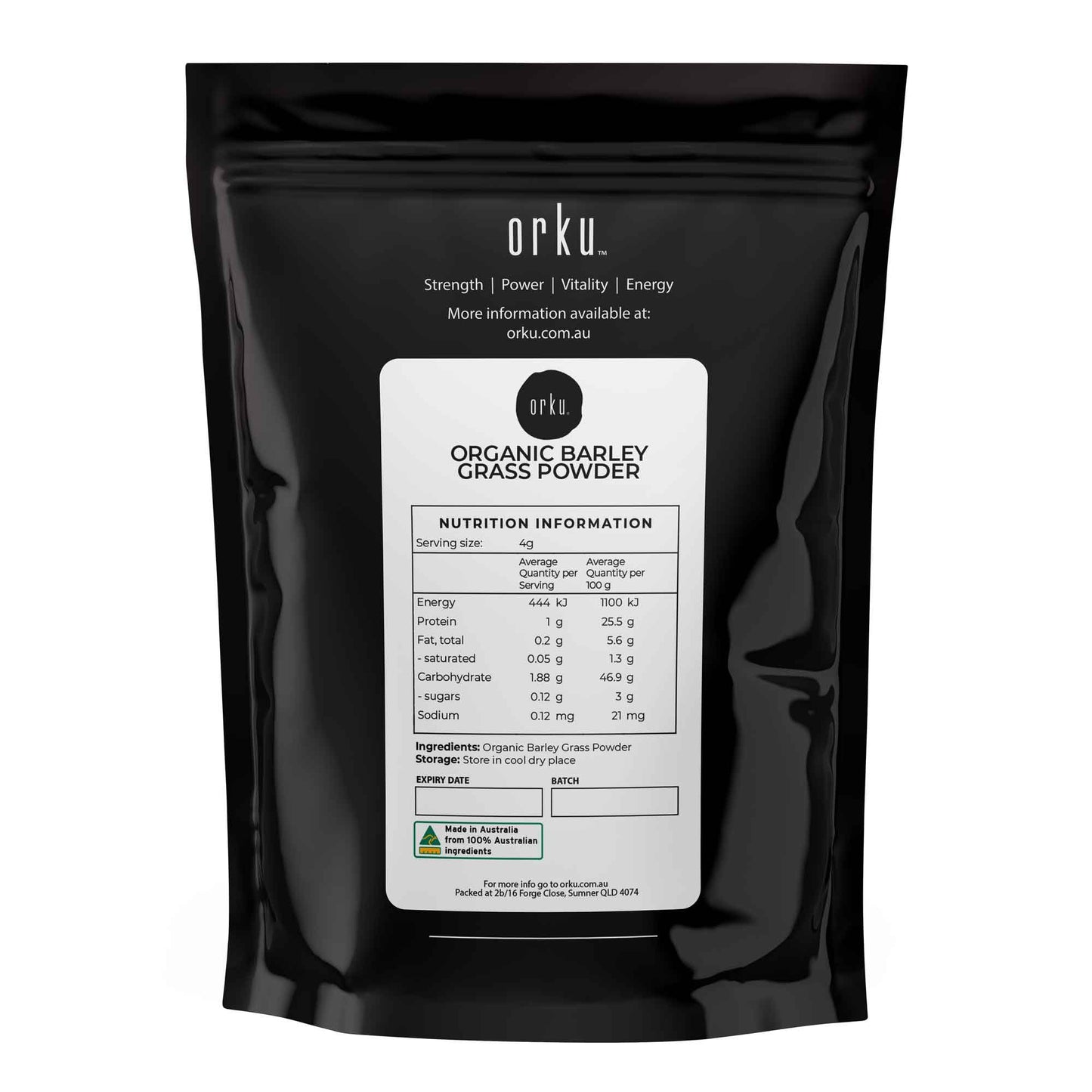 100g Organic Barley Grass Powder Hordeum Vulgare Leaf Superfood Supplement