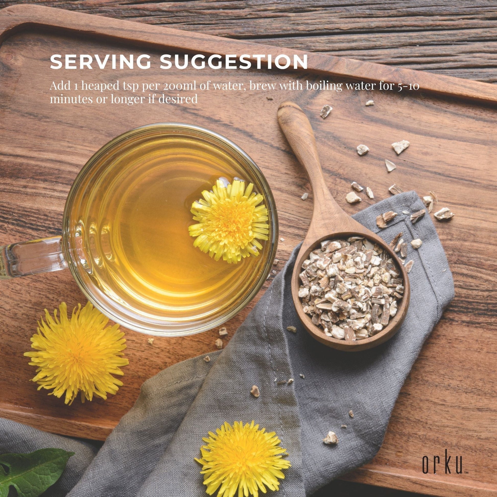 100g Organic Dandelion Root - Dried Raw Herbal Tea Supplement