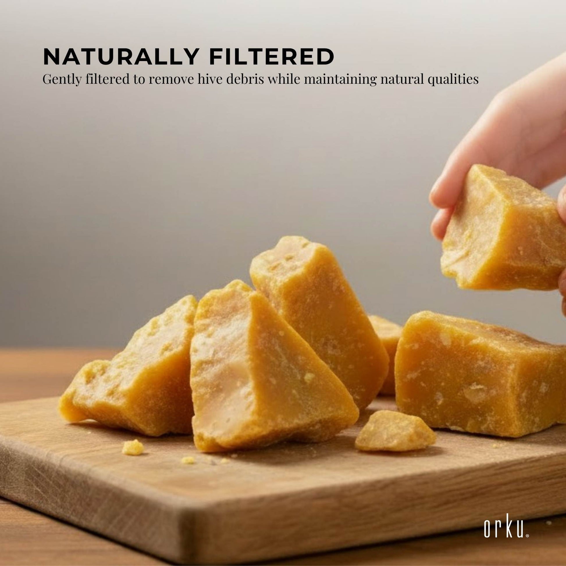 100g Orku Australian Beeswax Chunks - Pure Natural Unrefined Raw