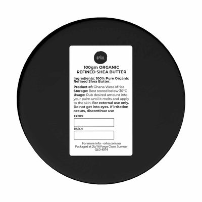 100g Refined Shea Butter Jar - Organic Pure African Karite Moisturiser