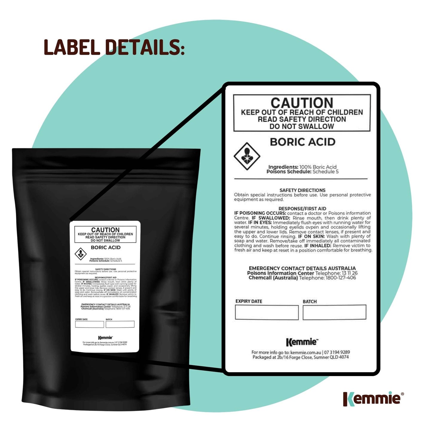 400g Boric Acid Powder 99.9% Pure - Soluble Orthoboric Acid H3BO3