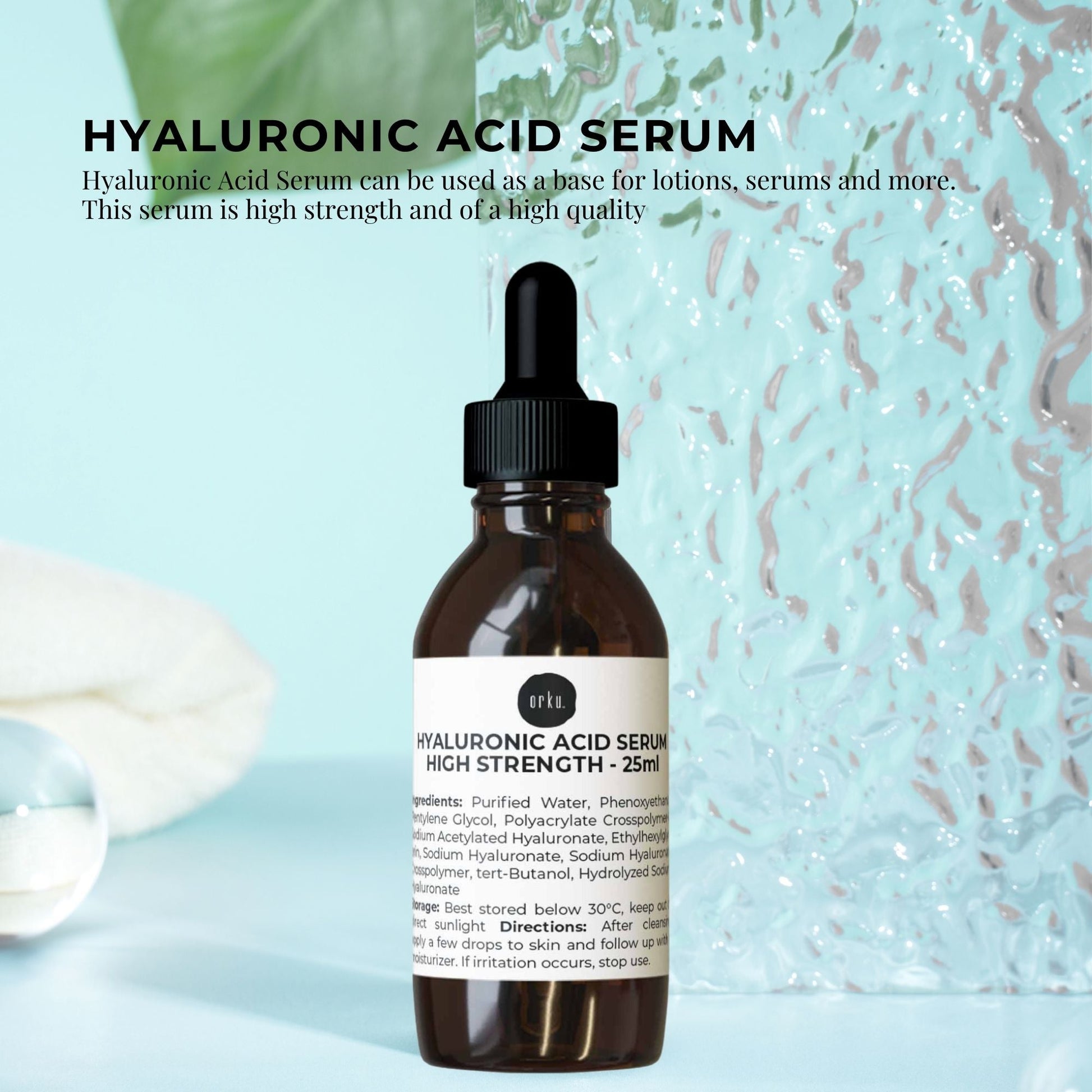 100ml Hyaluronic Acid Serum - High Strength Cosmetic Face Skin Care