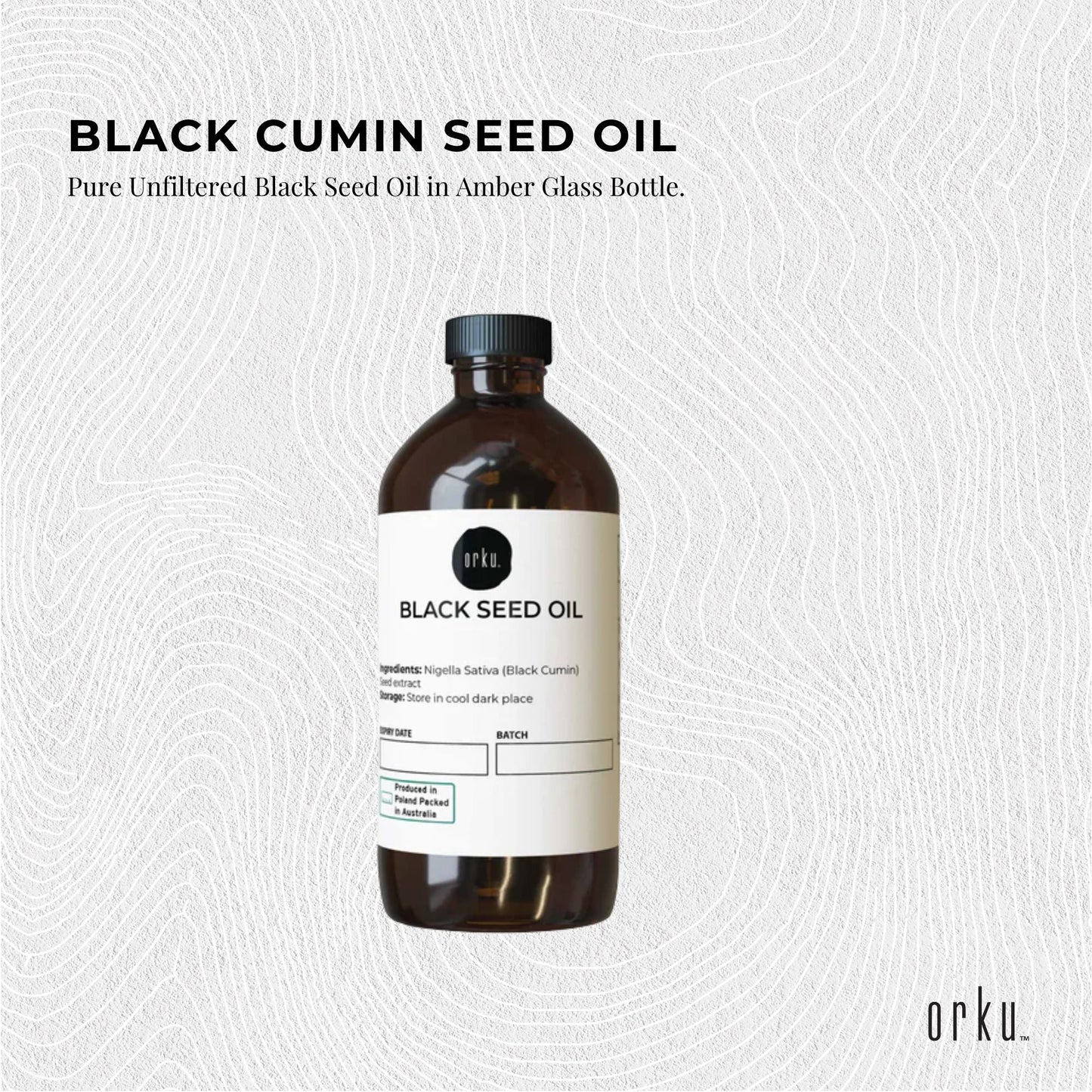 100ml Pure Black Seed Oil - 100% Ethiopian Nigella Sativa Cumin Cold Pressed