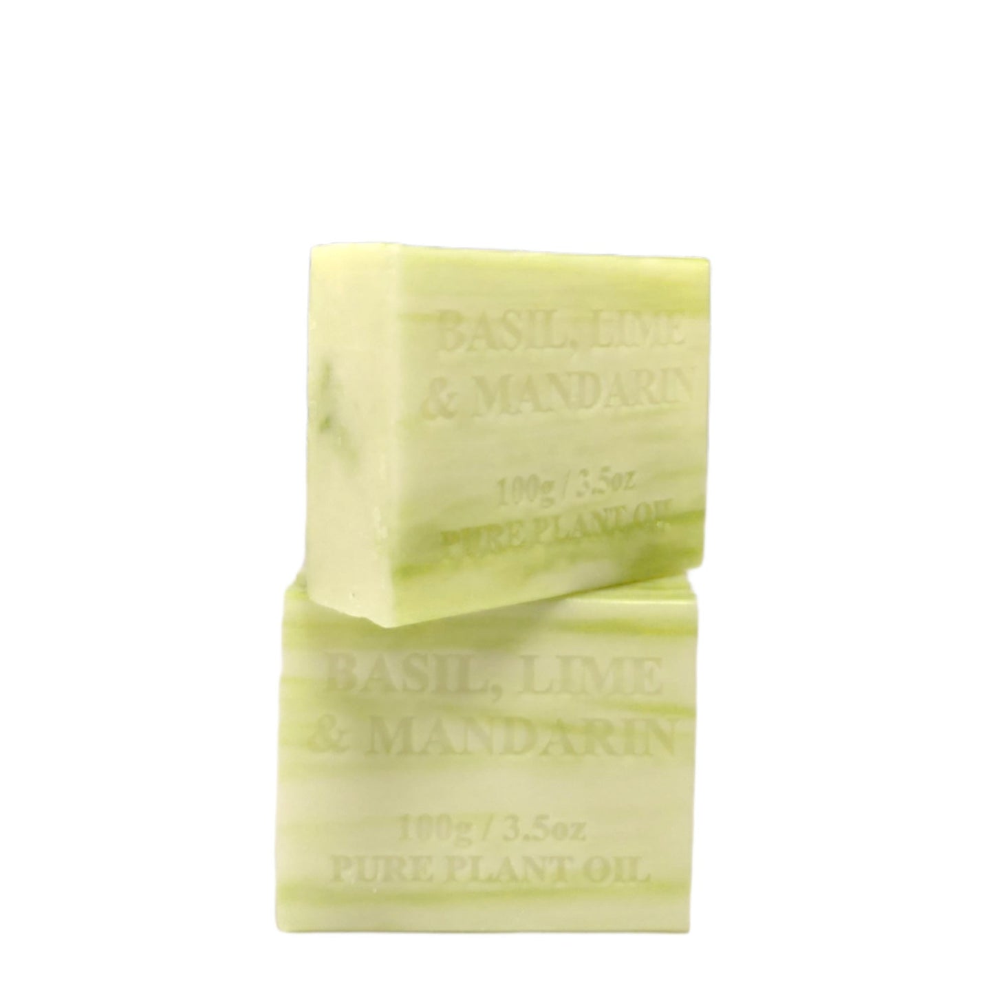 100x 100g Plant Oil Soap Basil Lime Mandarin Pure Natural Vegetable Base Bar