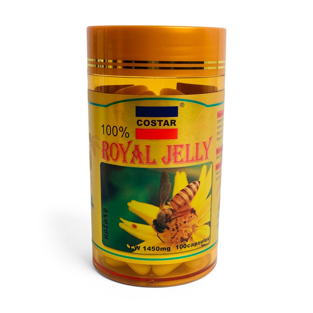 100x 1450mg Royal Bee Jelly Capsules Costar 100% Pure Skin Supplement
