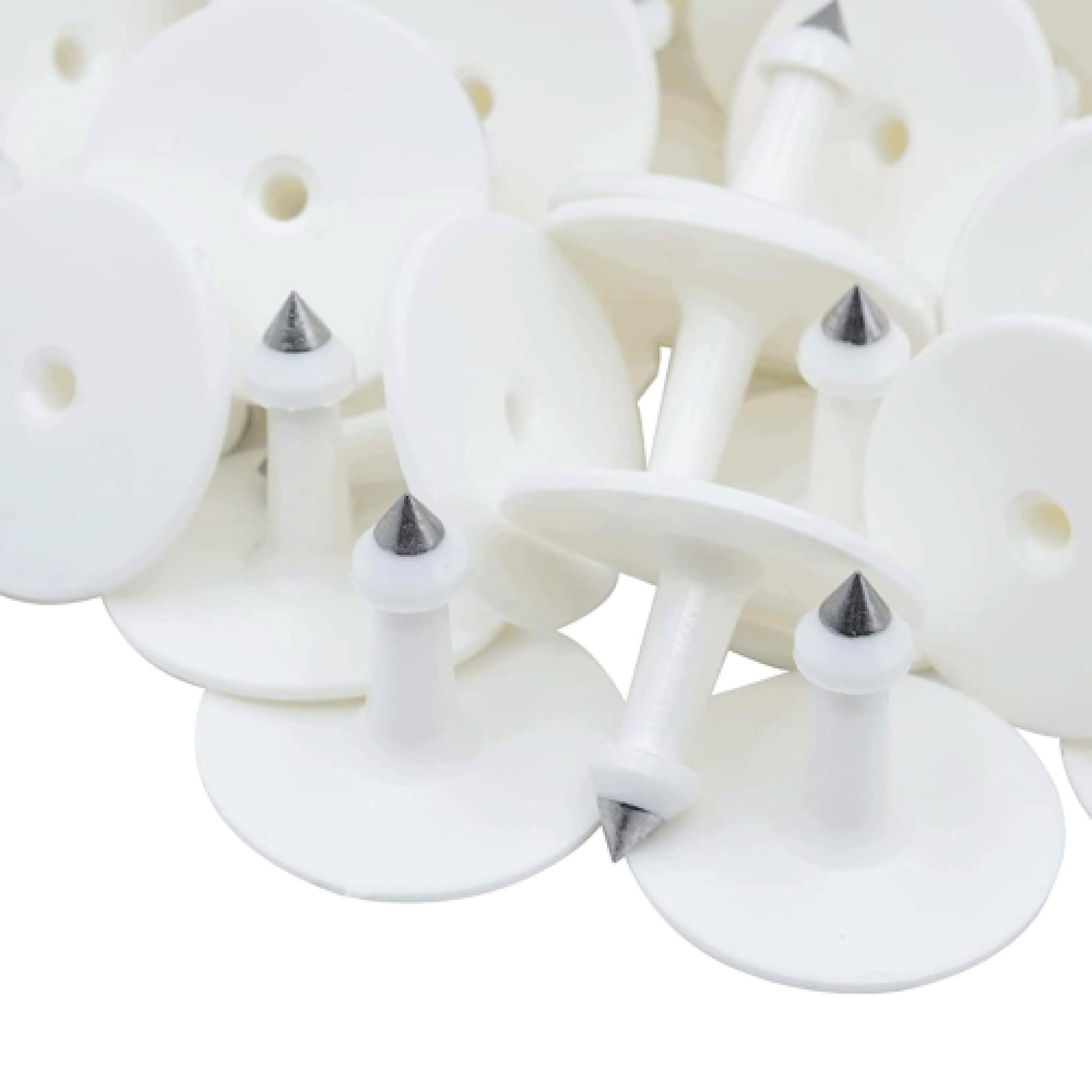 100x Cattle Ear Tags 5x4cm Set - Small White Blank Sheep Pig Livestock Label