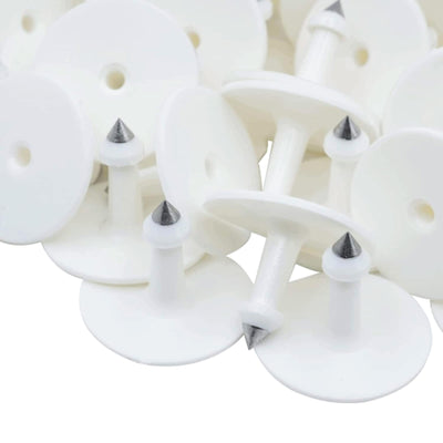 100x Cattle Ear Tags 5x4cm Set - Small White Blank Sheep Pig Livestock Label