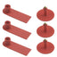 100x Cattle Ear Tags Set - 5x2cm Mini Red Blank Cow Pig Sheep Livestock Label