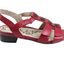 Womens Homyped Celia Deep Red Sandals Slip On Low Heel Shoes