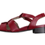 Womens Homyped Celia Deep Red Sandals Slip On Low Heel Shoes