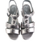 Womens Homyped Celia Platinum Sandals Slip On Low Heel Shoes