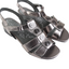 Womens Homyped Celia Platinum Sandals Slip On Low Heel Shoes