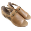 Womens Homyped Florence Latte Tan Sandals Slip On Shoes Flats