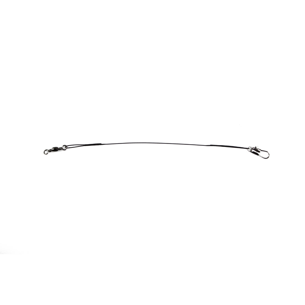 108 X Black Fishing Stainless Steel Leaders With Snap & Swivles 6"Long Tackle
