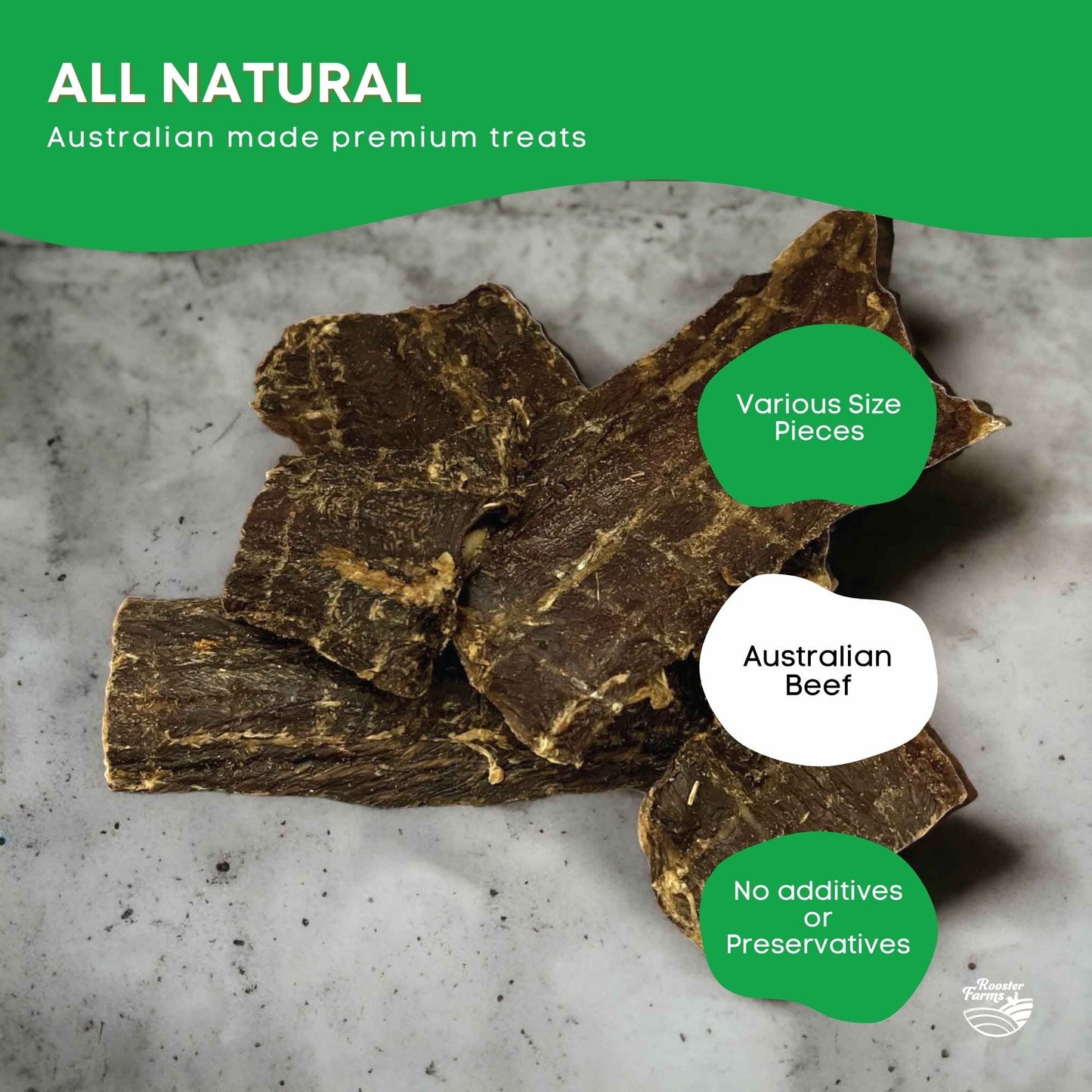 10Kg Dog Treat Beef Jerky - Dehydrated Australian Healthy Puppy Chew