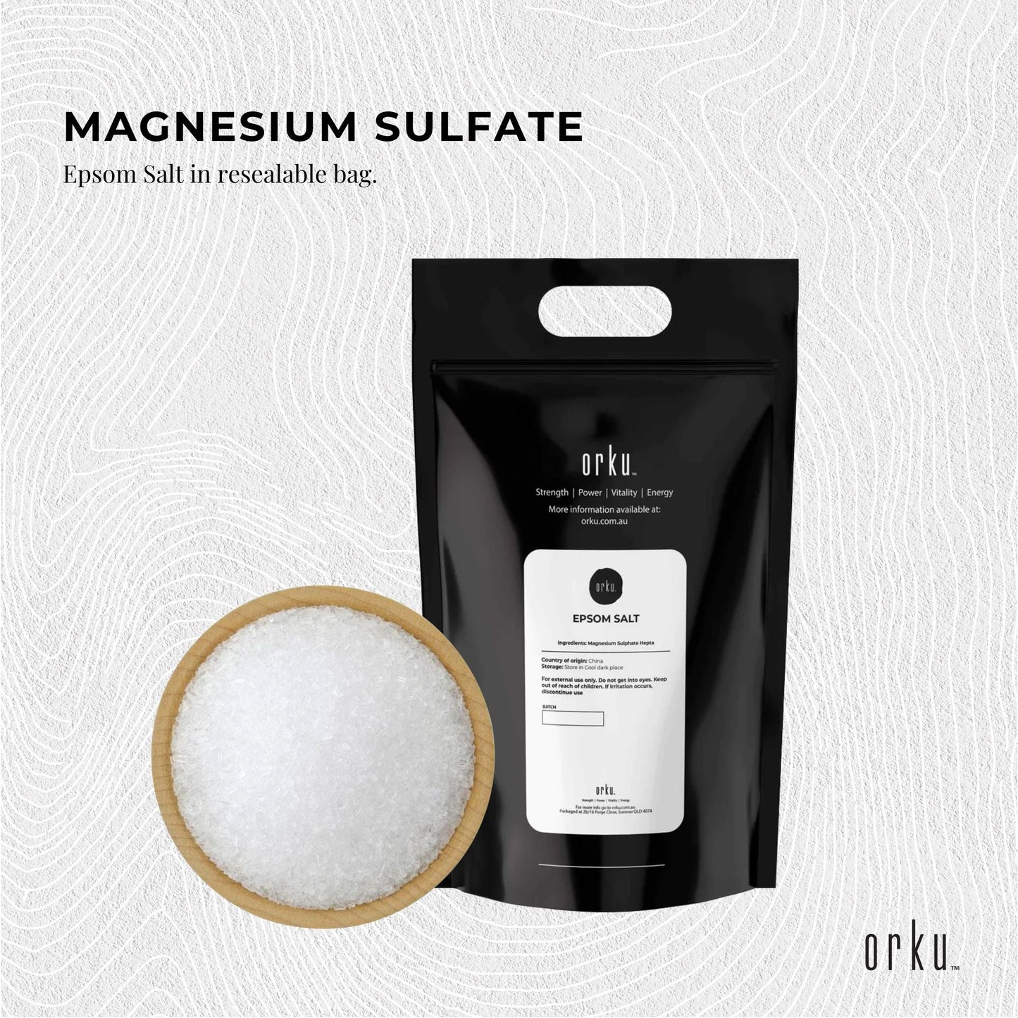 10Kg Epsom Salt - Magnesium Sulphate Bath Salts For Skin Body Baths Sulfate