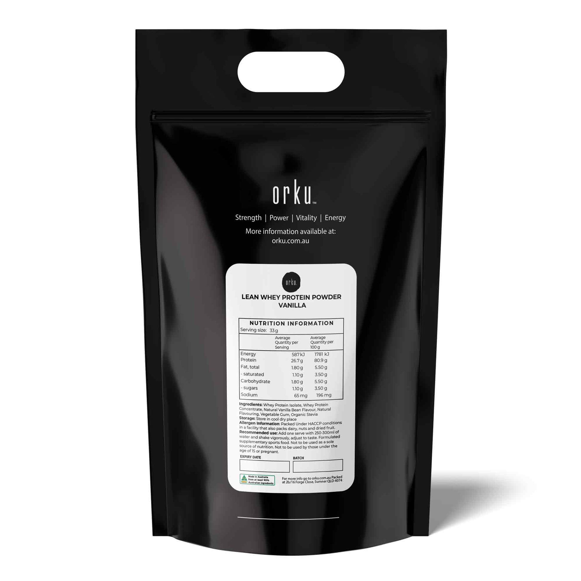 10Kg Lean Whey Protein Blend - Vanilla Shake WPI/WPC Supplement