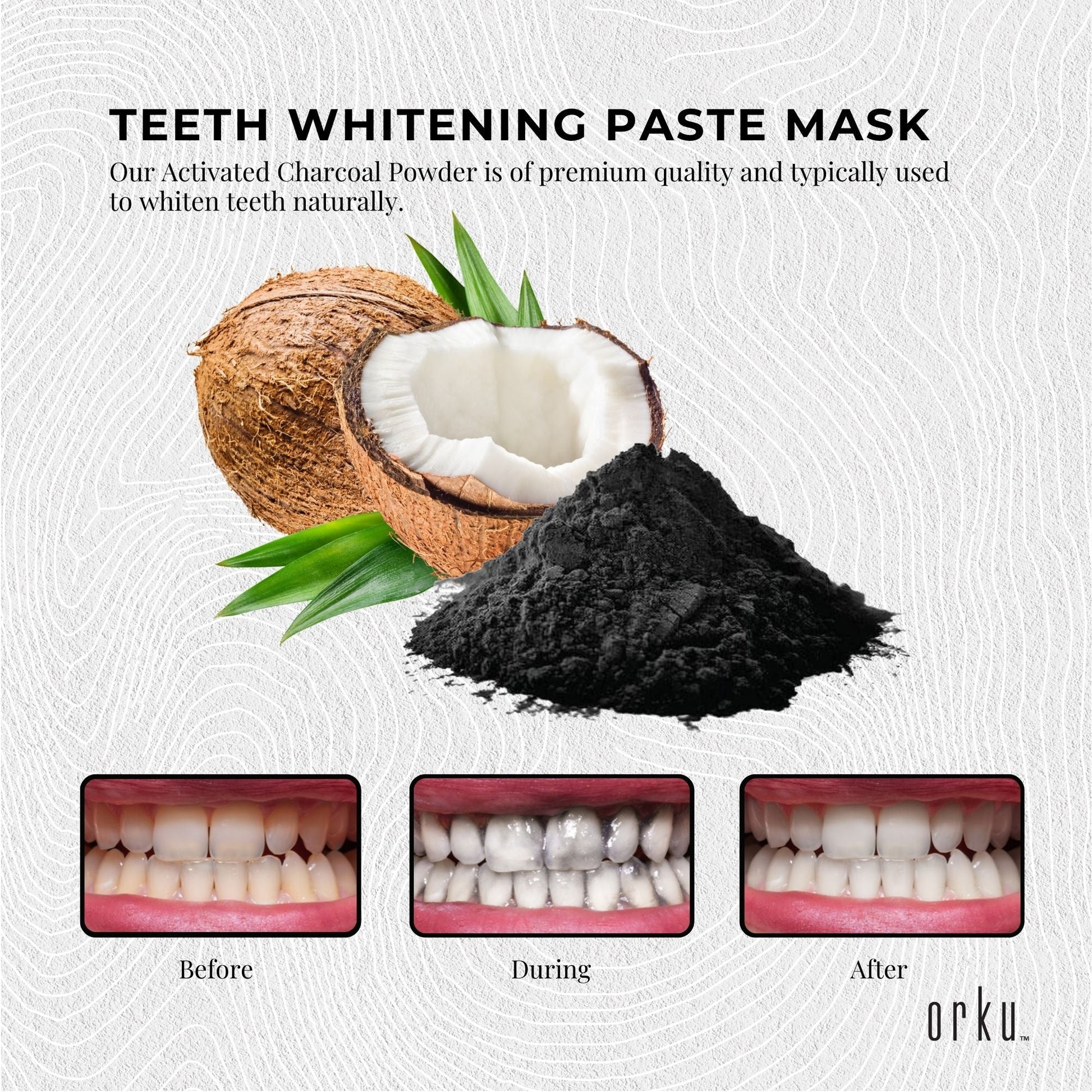 10g Activated Carbon Powder Coconut Charcoal - Teeth Whitening + Skin