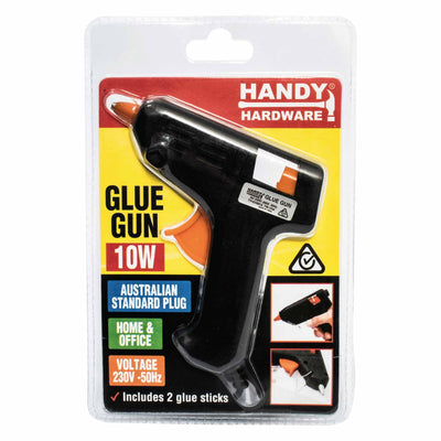10w Mini Hot Glue Gun Handy Hardware SAA RCM Craft Adhesive 2x 7mmx100mm Sticks