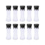 10x 180ml Glass Salt or Pepper Grinder 18cm - Adjustable Ceramic Core Tall Mill