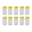 10x 500g Plastic Honey Jars + Lids - Round Clear Food Grade Packaging Containers