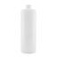 10x 500ml Clear HDPE Round Bottle + 28/410 Caps - Empty Plastic Food Storage
