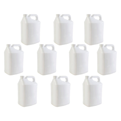 10x 5L White HDPE Plastic Bottles + Tamper Tel Caps - Dangerous Goods Jerry Can