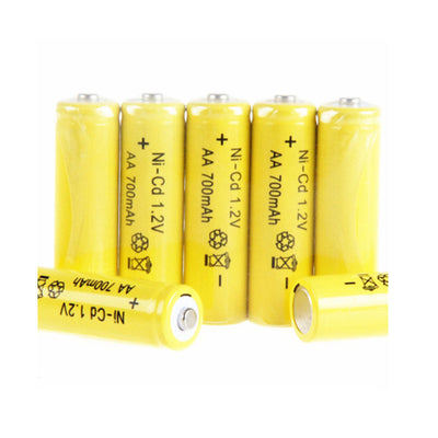 10x AA Rechargeable Batteries - Ni-Cd 700 mAh 1.2V NiCd Nickel Cadmium Battery