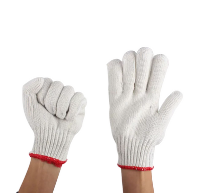 12 Pairs X Cotton Polyester Knitted Multipurpose Elastic Yarn Gardening Gloves